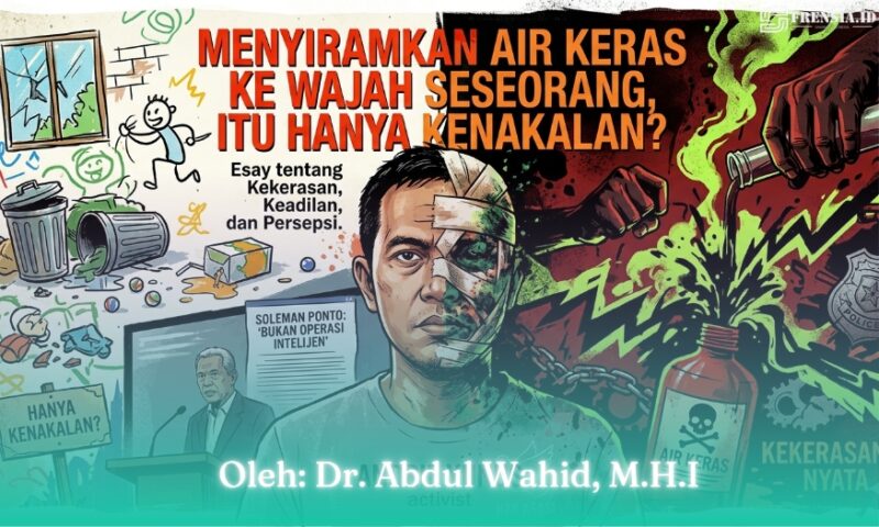Gambar Menyiramkan Air Keras ke Wajah Seseorang, itu Hanya Kenakalan? (Sumber: Ilustrasi Ai)