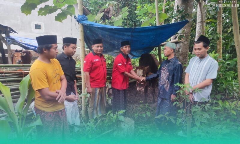 Gambar DPC PDI Perjuangan Banyuwangi Serahkan Hewan Kurban ke Ponpes (Sumber: Istimewa)