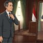Ilustrasi seorang pejabat publik sedang meninjau dirinya sendiri di depan cermin sebelum bertemu masyarakat (Sumber: AI)
