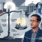 Ilustrasi Ai untuk gambar Adakah Potensi Kasus Nadiem Diputus Bebas. 