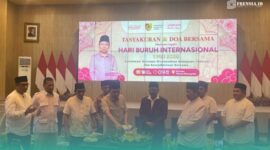 Suasana saat acara peringatan May Day di Pemerintahan Kabupaten Jember (Foto: Sigit/Frensia). 