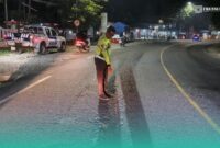 Satlantas Polres Jember saat melakukan olah TKP (Foto: Satlantas Polres Jember).