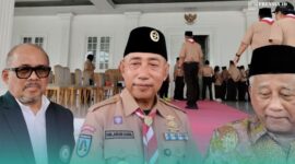 Ketua Kwarda Gerakan Pramuka Jawa Timur, H.M. Arum Sabil (tengah) (Foto: Fadli/Frensia). 