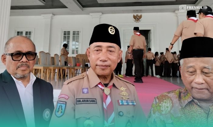 Ketua Kwarda Gerakan Pramuka Jawa Timur, H.M. Arum Sabil (tengah) (Foto: Fadli/Frensia). 