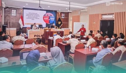 Pihak kepolisian saat sosialisasi KUHAP Baru di Aula Rupatama (Foto: Humas Polres Jember).