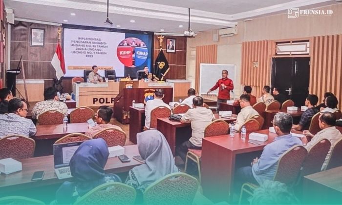 Pihak kepolisian saat membedah KUHAP Baru di Aula Rupatama (Foto: Humas Polres Jember). 