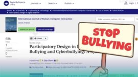 Gambar Review Kajian Bullying Mendorong Partisipasi Pencegahan Berbasis Teknologi (Sumber: Grafis Frensia)