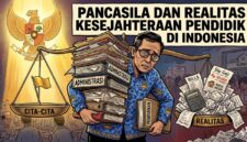 Ilustrasi gambar 'Pancasila dan Realitas Kesejahteraan Pendidik di Indonesia' (Gemini/Ai).