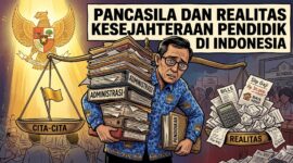 Ilustrasi gambar 'Pancasila dan Realitas Kesejahteraan Pendidik di Indonesia' (Gemini/Ai). 