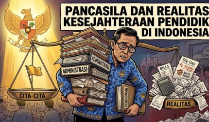 Ilustrasi gambar 'Pancasila dan Realitas Kesejahteraan Pendidik di Indonesia' (Gemini/Ai).