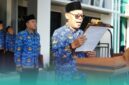 Rektor UIN KHAS Jember, Prof. Hefni Zain, saat sambutan pas acara peringatan Hari Lahir Pancasila 2026 (Foto: Humas UIN KHAS). 