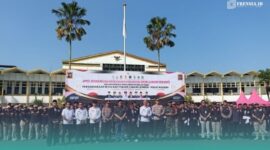 Foto bersama Pemkab Jember, bersama TNI/Polri dan anggota PSHT Cabang Jember (Foto: Diskominfo Jember). 