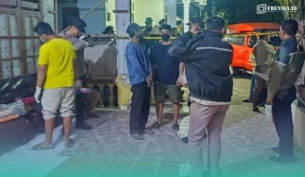Pihak kepolisian saat melakukan penyelidikan dan olah TKP (Foto: Istimewa).