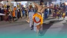 Salah satu penari jaranan saat agenda peringatan Satu Suro di Desa Sidomekar, Kecamatan Semboro, Jember (Foto: Istimewa).  