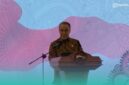 Anggota Dewan Komisioner Otoritas Jasa Keuangan (OJK) RI, Dicky Kartikoyono, saat sambutan di acara pengukuhan kepala OJK Jember (Foto: Fadli/Frensia). 