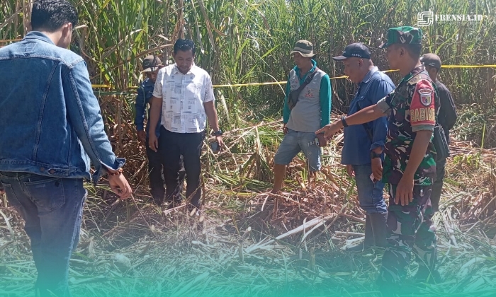Pihak kepolisian Polsek Ajung dan Tim Inafis Polres Jember saat melakukan olah TKP (Foto: Istimewa). 