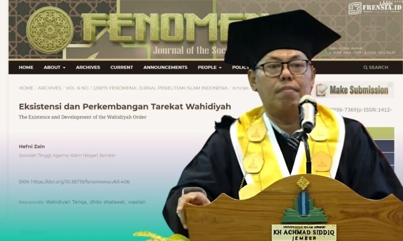 Gambar Menarik! Jejak Riset Prof. Hepni tentang Kedamaian Tarekat Wahidiyah (Sumber: Grafis Frensia)