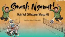 Gambar Smash Ngawur! Main Voli Di Hadapan Warga NU (Sumber: Frensia Grafis)