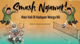 Gambar Smash Ngawur! Main Voli Di Hadapan Warga NU (Sumber: Frensia Grafis)