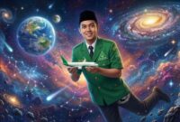 ilustrasi kader GP Ansor yang sudah melenting (Sumber: Gemini AI)