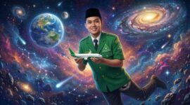 ilustrasi kader GP Ansor yang sudah melenting (Sumber: Gemini AI)