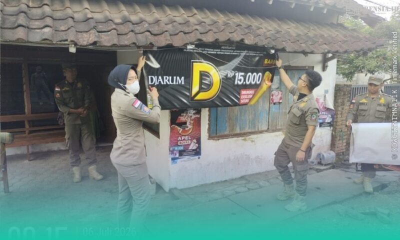 Gambar Ditertibkan Satpol PP Reklame Insidentil Tanpa Izin di Genteng-Banyuwangi dari Frensia.id (Sumber: Istimewa)