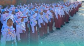 Suasana siswa saat MPLS SDN Banjarsengon 02 Jember (Foto: Istimewa). 