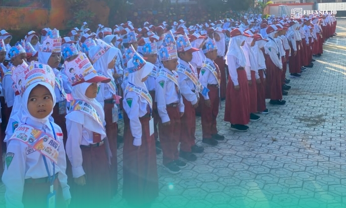 Suasana siswa saat MPLS SDN Banjarsengon 02 Jember (Foto: Istimewa). 