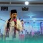 Bupati Jember, Muhammad Fawait saat sambutan dalam acara Bunga Desaku di Kantor Desa Pakusari (Foto: Fadli/Frensia). 