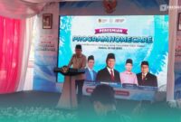 Bupati Jember, Muhammad Fawait saat sambutan dalam peresmian Program Homecare (Foto: Istimewa). 