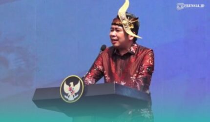 Bupati Jember, Muhammad Fawait, saat sambutan pembukaan Grand Carnival JFC (Foto: Tangkapan layar media sosial).