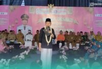 Bupati Jember, Muhammad Fawait, saat acara Bupati Ngantor di Desa dan Kelurahan (Bunga Desaku) di Kecamatan Tanggul, pada Selasa (28/7/2026) (Foto: Fadli/Frensia). 