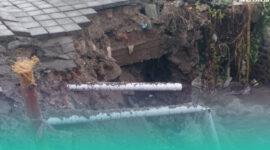Gambar Luapan Sungai Gerus Plengsengan di Sempu Banyuwangi, Nyaris Hantam Bangunan Warga (Sumber: Istimewa)