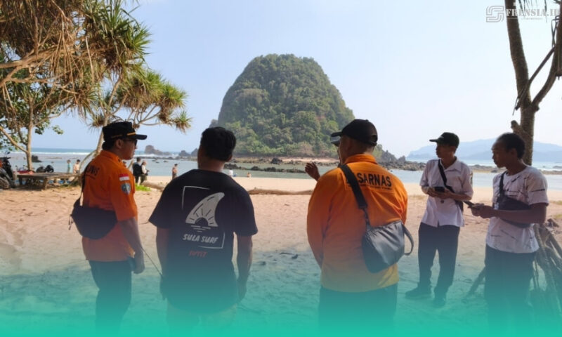 Gambar Pria Pencari Ikan Hilang dihempas Ombak Pantai Pulau Merah(Sumber: istimewa)