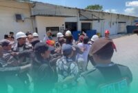 Gambar Diduga Tanah Diserobot Perusahaan, Massa Nyaris Ricuh dengan Petugas (Sumber: Istimewa)