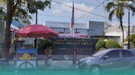 Kantor Dinas Tenaga Kerja (Disnaker) Kabupaten Jember (Foto: Fadli/Frensia). 