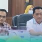 Wakil Ketua DPRD Jember, Widarto (kiri), dan Ketua Badan Anggaran (Banggar) yang sekaligus Ketua DPRD Jember, Ahmad Halim (kanan) (Foto: Fadli/Frensia). 