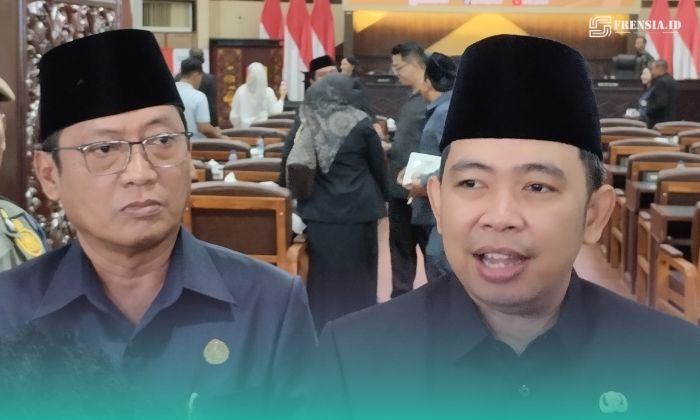 Ketua DPRD Jember, Ahmad Halim (kiri), Bupati Jember, Muhammad Fawait (kanan) (Foto: Fadli/Frensia). 