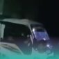 Pikap yang mengangkut sound horeg menabrak pos kamling, di Desa Curahmalang, Kecamatan Rambipuji, Jember (Foto: Tangkapan layar di unggahan media sosial). 