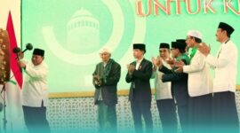 Presiden RI, Prabowo Subianto saat membuka Muktamar NU ke-35 di Tambakberas, Jombang (Foto: Istimewa). 