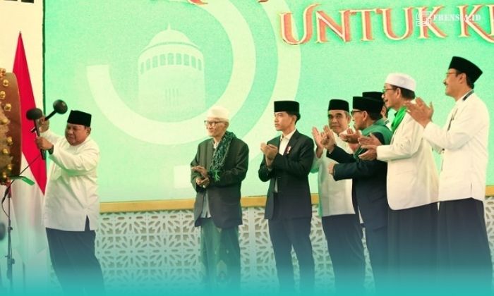 Presiden RI, Prabowo Subianto saat membuka Muktamar NU ke-35 di Tambakberas, Jombang (Foto: Istimewa). 