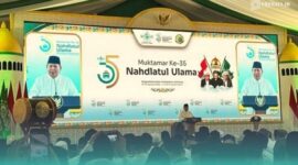 Presiden RI, Prabowo Subianto saat sambutan di Muktamar ke-35 Tambakberas, Jombang (Foto: Istimewa). 
