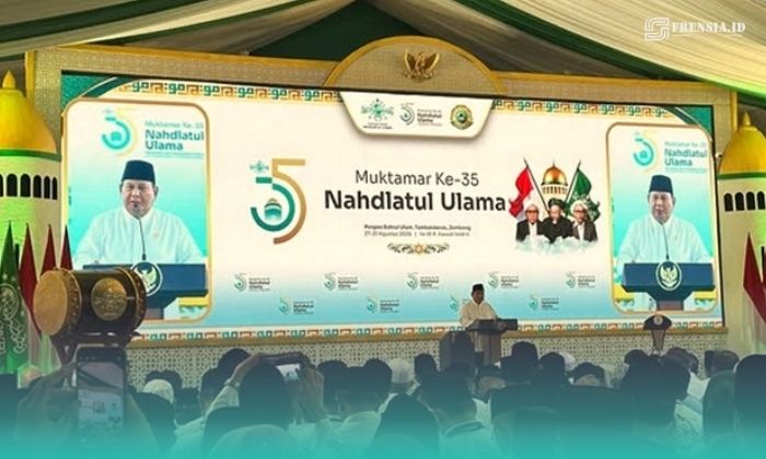 Presiden RI, Prabowo Subianto saat sambutan di Muktamar ke-35 Tambakberas, Jombang (Foto: Istimewa). 
