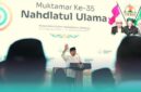 Presiden RI ke-8, Prabowo Subianto saat sambutan di Muktamar NU ke-35 Tambakberas, Jombang (Foto: Istimewa). 