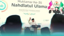Presiden RI ke-8, Prabowo Subianto saat sambutan di Muktamar NU ke-35 Tambakberas, Jombang (Foto: Istimewa).