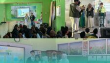 Mahasiswa KKN Kolaboratif, Desa Sidomulyo, Kecamatan Semboro, Jember saat memberikan edukasi tentang pemilahan sampah kepada siswa-siswi SD dan MI (Foto: KKN Kolaboratif Jember Tahun 2026). 