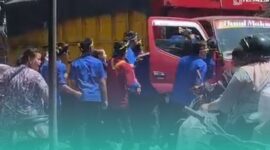 Gambar Peserta Terserempet truck, Gerak Jalan HUT RI di Genteng Banyuwangi Nyaris Ricuh (Sumber: Isitimewa)