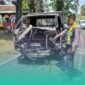 Gambar Adu Banteng Pick Up dan Truk di Tikungan Glenfalog Banyuwangi, 4 Orang Luka-luka (Sumber: Istimewa)