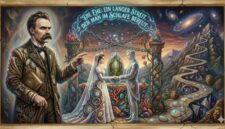 Ilustrasi Nietzsche dan pernikahan (Sumber: AI)