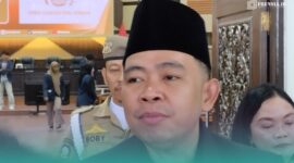 Bupati Jember, Muhammad Fawait  setelah menghadiri Rapat Paripurna Perubahan APBD 2026 di Gedung DPRD Jember (Foto: Fadli/Frensia). 